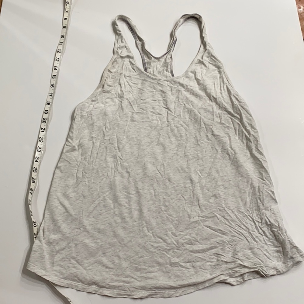 Lightweight light gray running singlet